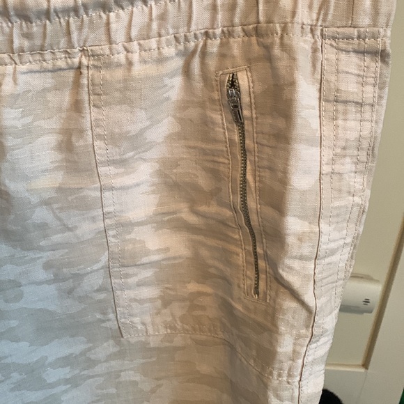 Athleta pale camouflaged linen joggers size large - Picture 4 of 8
